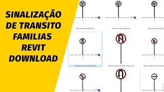 Sinalização de transito familias revit [upl. by Annaeiluj691]