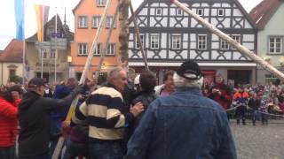 Maibaumaufstellen 2015 in Gerolzhofen [upl. by Ardnasirhc]