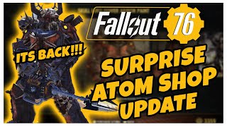 THE BEST POWER ARMOR SKIN IS BACK Surprise Atomic Shop Update  Fallout 76 [upl. by Ianej]