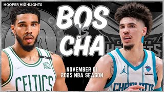 Boston Celtics vs Charlotte Hornets Full Game Highlights  Nov 1  2025 NBA Season [upl. by Atekan915]