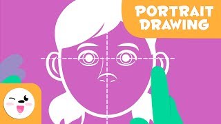 Learn how to draw portraits  How to draw a face stepbystep  Easy tutorial for kids [upl. by Elianora]