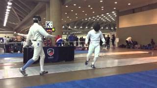 Jacob Hoyle v Donovan Munlin T128 Baltimore NAC December 2015 Div 1 Mens Epee [upl. by Intyrb]