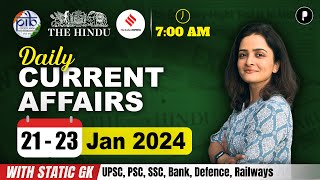 21 23 January Current Affairs 2024  Daily Current Affairs  Current Affairs Today [upl. by Questa]