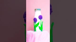 Simple bottle art minhwacuties youtubeshorts diy artideas clay 5minutecrafts easy craft ideas [upl. by Eiramaneet]