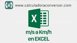 ms a kmh en EXCEL pasa de metros por segundo a kilómetros por hora fácil [upl. by Hendry]