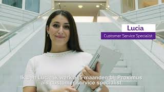 A job as a customer service specialist at Proximus Check out Lucias story [upl. by Lana390]