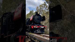 Steam Train J549 over the Muckleford Creek Trestle Bridge melbournetrains regionaltrains [upl. by Noni391]