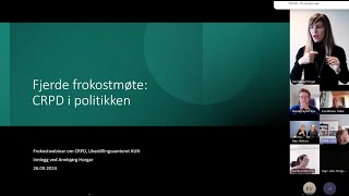 Fjerde frokostmøte CRPD i politikken [upl. by Ehrman762]