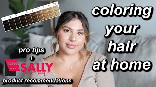 HOW TO DYE YOUR HAIR AT HOME LIKE A PRO WITH SALLYS PRODUCTS  HAIRDRESSER TIPS amp RECOMMENDATIONS [upl. by Rockefeller]