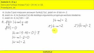 Funkcja liniowa z wartością bezwzględną  MatFiz24PL [upl. by Pryce]