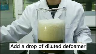 Display of defoaming performance of silicone defoamer [upl. by Leidgam]