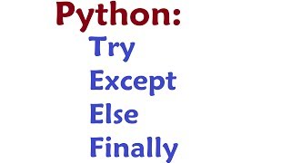 Python Programming Tutorial Try Except Else Finally [upl. by Atalya200]