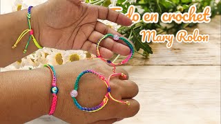 💖✨️pulsera a crochet en 10 minutos paso a paso fácil patrón a ganchillo  Mary Rolon [upl. by Fidelity]