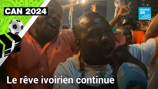 CAN 2024  les supporters ivoiriens fêtent leur qualification en quart de finale • FRANCE 24 [upl. by Rufina]