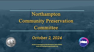 Community Preservation Committee 10224 [upl. by Sufur]