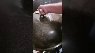 OUTDOOR charcoal grill lid and grate on an INDOOR kitchen gas STOVE TOP range Part I STEAK [upl. by Nonie496]