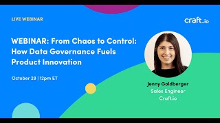 WEBINAR From Chaos to Control How Data Governance Fuels Product Innovation [upl. by Adamsun]