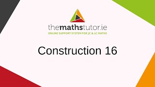 Construction 16 Circumcentre and Circumcircle Of A Triangle  Leaving Cert amp Junior Cert Maths [upl. by Buerger]