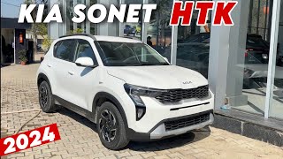 KIA SONET HTK 2024 New Model ✅Value For Money New KIA Sonet Htk Second Base Model Review [upl. by Cowles]