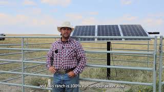 Montana rancher provided water with solar power [upl. by Erodroeht]