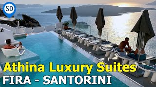 Santorinis Finest Hotel in Fira  Athina Luxury Suites [upl. by Saxen]