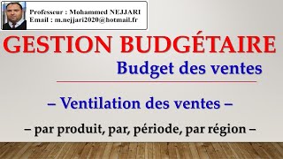 budget des ventes ventilation des ventes [upl. by Frants]