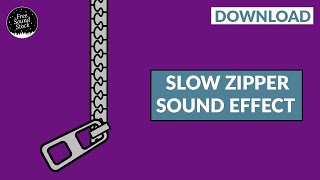 Slow Zipper Sound Effect [upl. by Notaes]