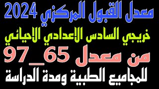 معدل القبول من6597للمجاميع الطبية ومدة الدراسة والتعين مركزي في الجامعات الحكومية للعام 2024 [upl. by Dana]