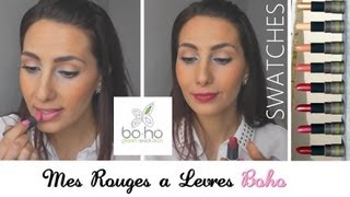 REVUE  SWATCHES  Mes Rouges à Lèvres Boho Green Revolution [upl. by Bocoj]