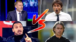 MIGLIORI LITI NEL MONDO DEL CALCIO ITALIANO tra BOBAN CONTE IBRAHIMOVIC FILIPPO INZAGHI E ALTRI [upl. by Gronseth]