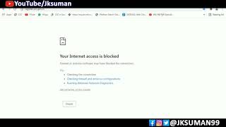 Your internet access is blocked windows 7 k7 antivirus Problem Solving Video By jksuman [upl. by Siroval]