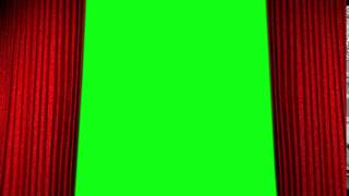 Stage  cinema curtain opening with green screen [upl. by Hankins]