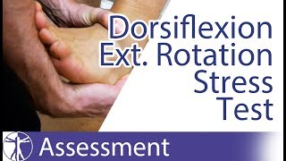 Dorsiflexion External Rotation Stress Test  Syndesmosis Injury [upl. by Bridgette]