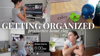 GETTING ORGANIZED 6am routine pilates  skincare productive workday PR haul home vlog [upl. by Hera378]