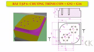 SSCNC Tutorial full Bài tập 6 Chương trình con  G92  G16 [upl. by Brunhild]