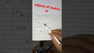 Adjoint of matrix A short trick [upl. by Sennahoj]