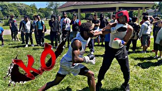 PUBLIC STREET BOXING 🥊 Elite Fighter vs Novice Fighter 002 [upl. by Nemra]