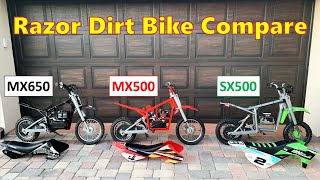 Compare Razor MX650 vs MX500 vs SX500  disassembled [upl. by Sydel]