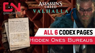 AC Valhalla Codex Pages Hidden Bureau Locations  Hidden Ones Armor Set  Rate Bureau [upl. by Earas]