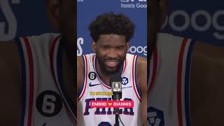 “It was not a failure… steps to success ” Embiid after Game 7 loss 😅😅 [upl. by Idnod]