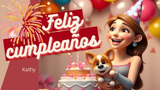 FELIZ CUMPLEAÑOS AMIGA 🎉🎁💝🐶 [upl. by Aylat]