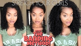 How To Stretch Your Curls  The Banding Method [upl. by Annaeiluj401]