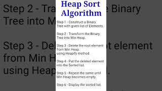 Heap Sort Algorithm datastructure datastructureandalgorithm ComputerStuff [upl. by Perle]