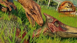 RAPTORS ATTACK PTEROSAURS Pterosaur And Dinosaur Interactions In Jurassic World Evolution 2 [upl. by Hgeilyak]