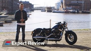 2014 HarleyDavidson 48 FortyEight bike review [upl. by Yeldarb]