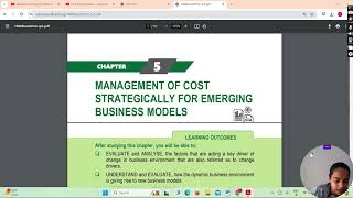 CH 5 MANAGENMENT OF COST STRATEGICALLY FOR EMERGING BUSINESS MODELS [upl. by Ilenna852]