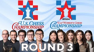 2024 US Chess Championships Round 3 [upl. by Osbourne]