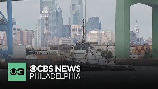 As dockworkers strike looms workers rush to unload trucks in Philadelphia [upl. by Siegfried984]