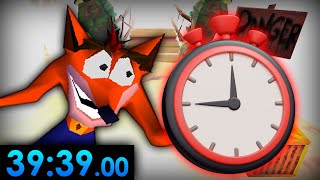 El SPEEDRUN de Crash Bandicoot 1 es PURA AUTOMATACIÓN WTF [upl. by Euqor613]