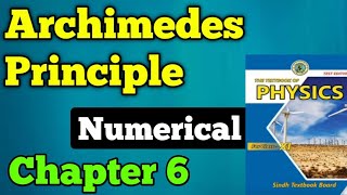 Archimedes principle chapter 5 fluid statics class 11 New physics book  numerical Archimedes [upl. by Ainotahs]